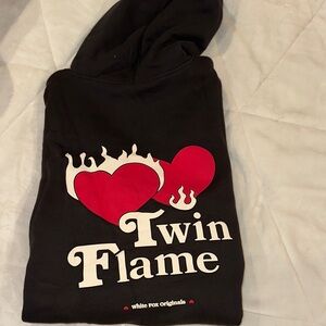 White Fox Boutique Black Twin Flame Hoodie